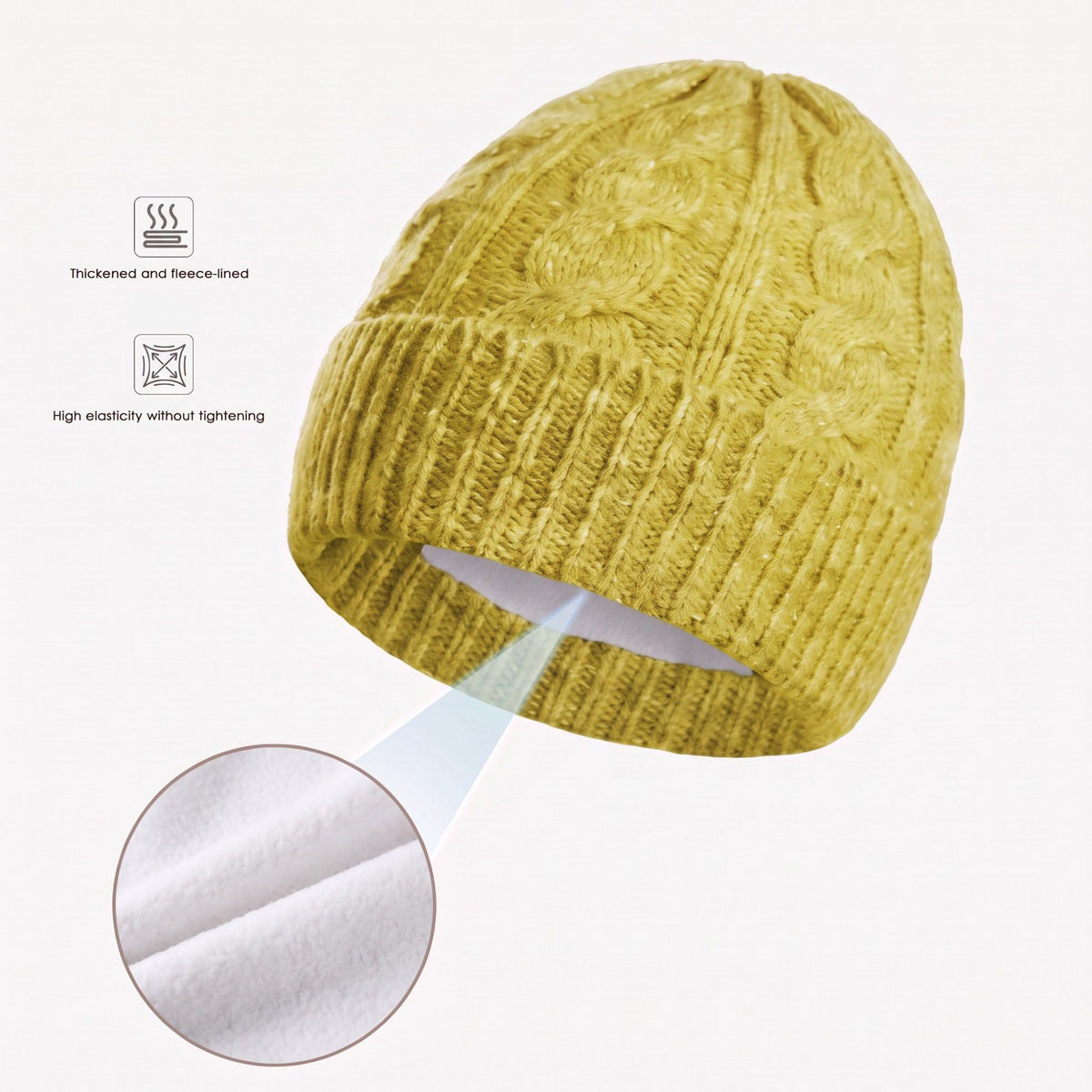 3 Piece Cable Knit Beanie Scarf and Touchscreen Gloves Set