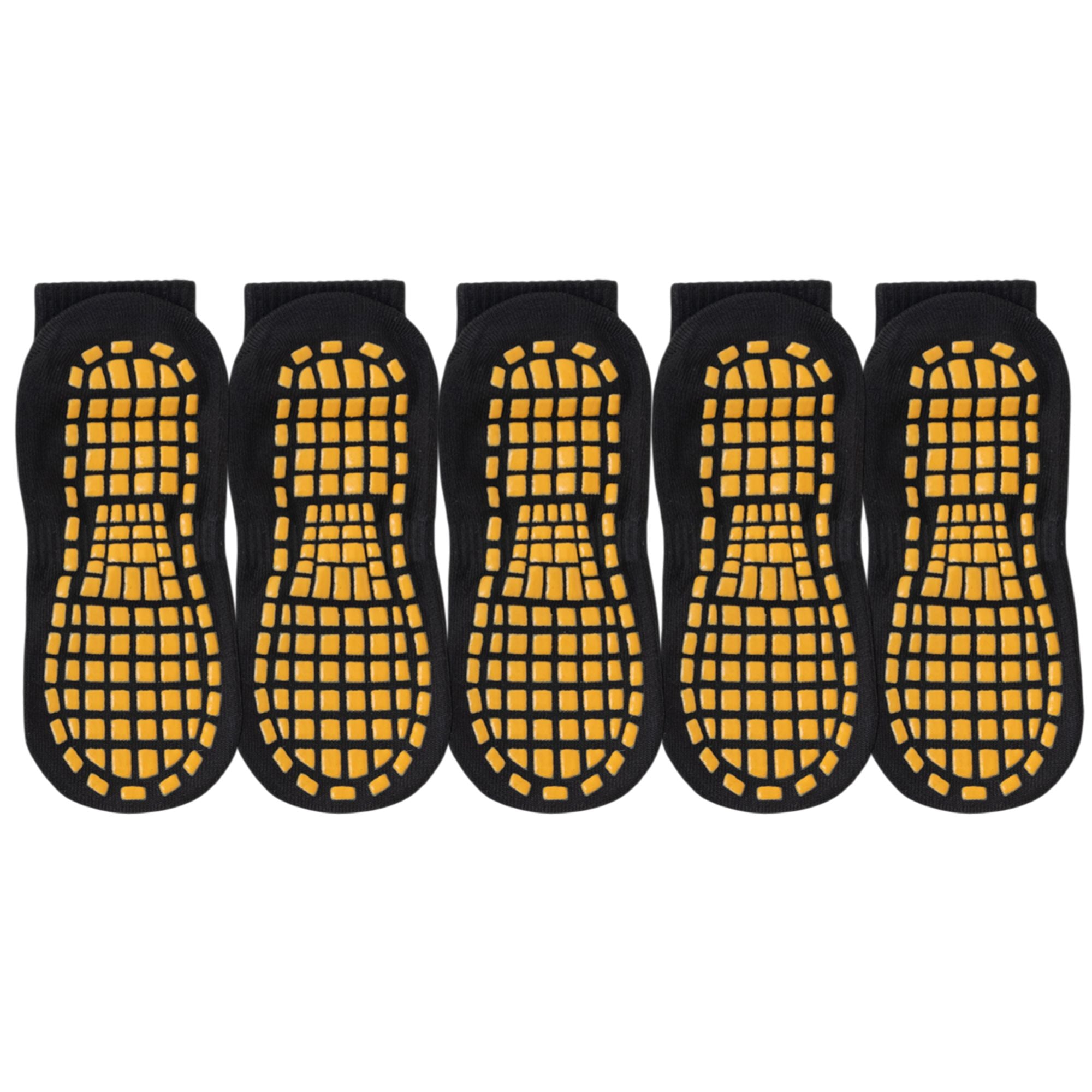 Anna-Kaci 5 Pairs Anti-Slip Grip Socks with PVC Bottom for Stability and Comfort in Multiple Color Options