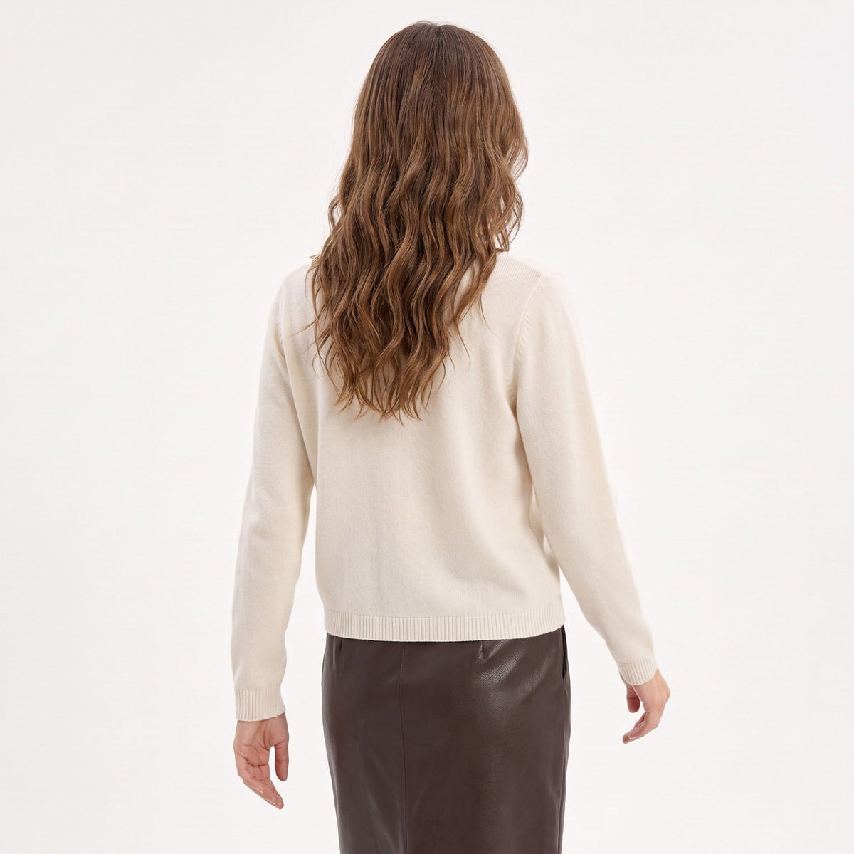 Single Button Open Front Knit Cardigan
