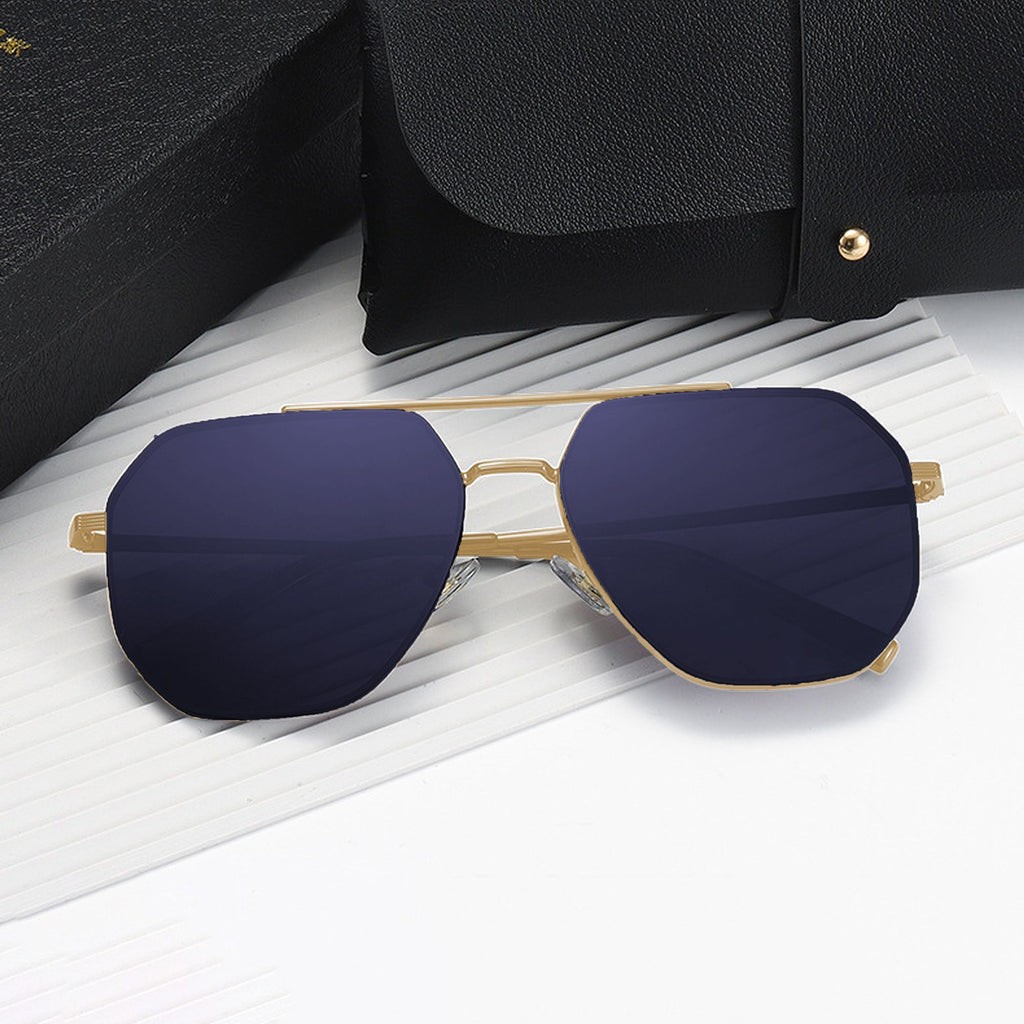 Anna-Kaci Women's Rimmed Hexagonal Polarized Aviator Sunglasses UV400 Protection