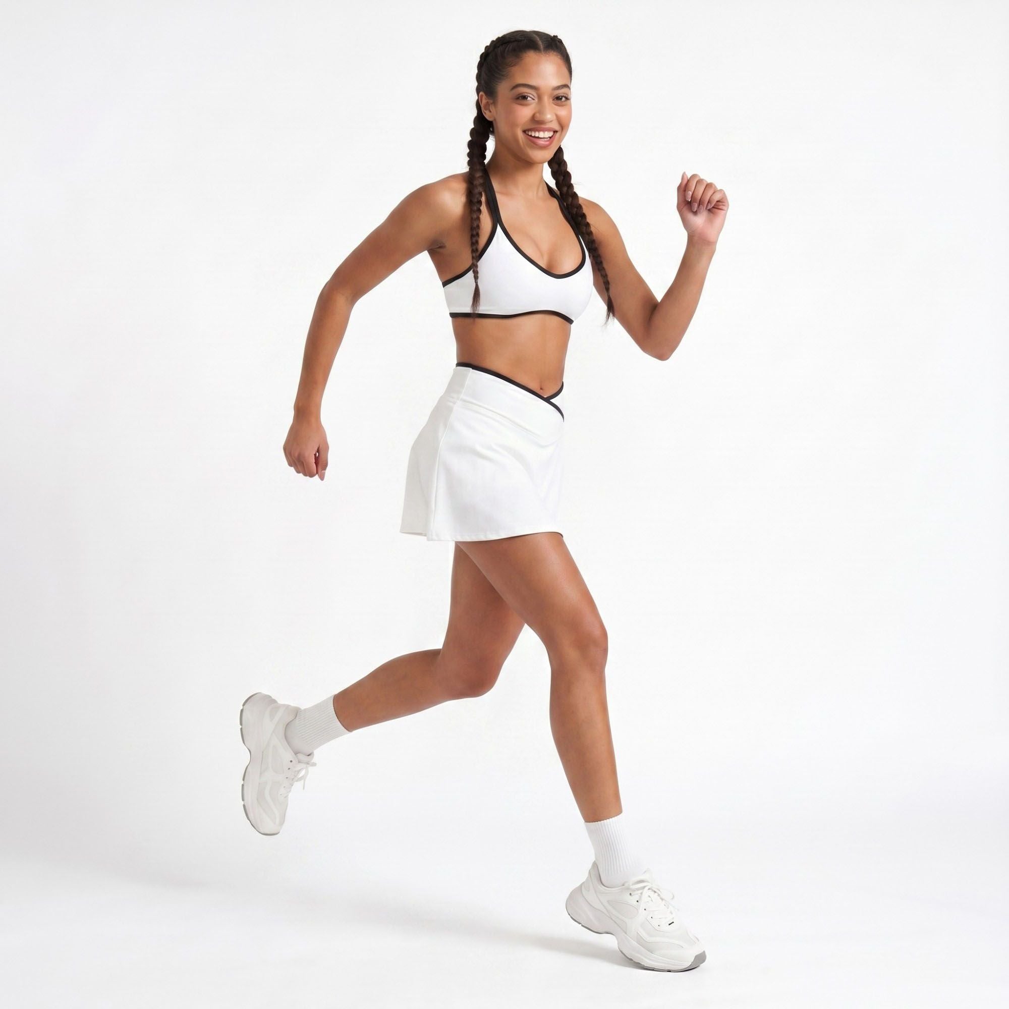 Padded Halter Sports Bra Tank Top Contrast Trim Workout Yoga Crop Top