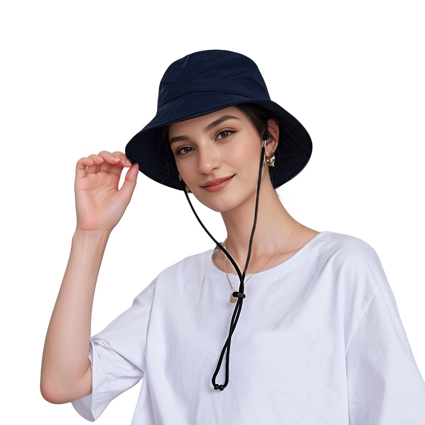 Anna-Kaci Bucket Hat Wide Brim UV Protection Lightweight Packable Outdoor Sun Hat with Adjustable Chin Strap