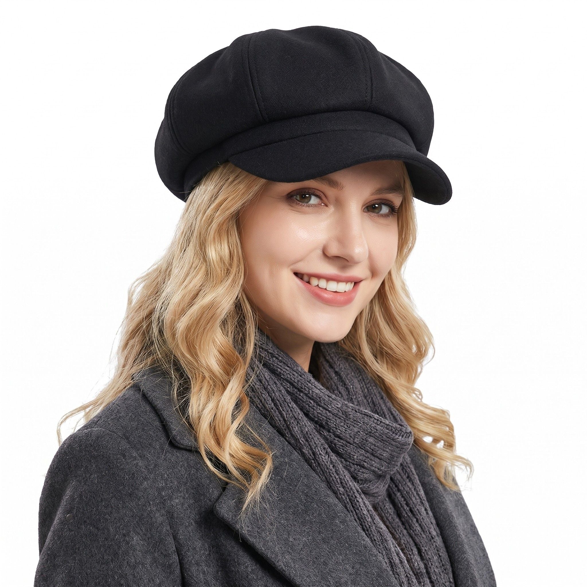 Classic Newsboy Cap Soft Textured Baker Boy Hat for Everyday Wear