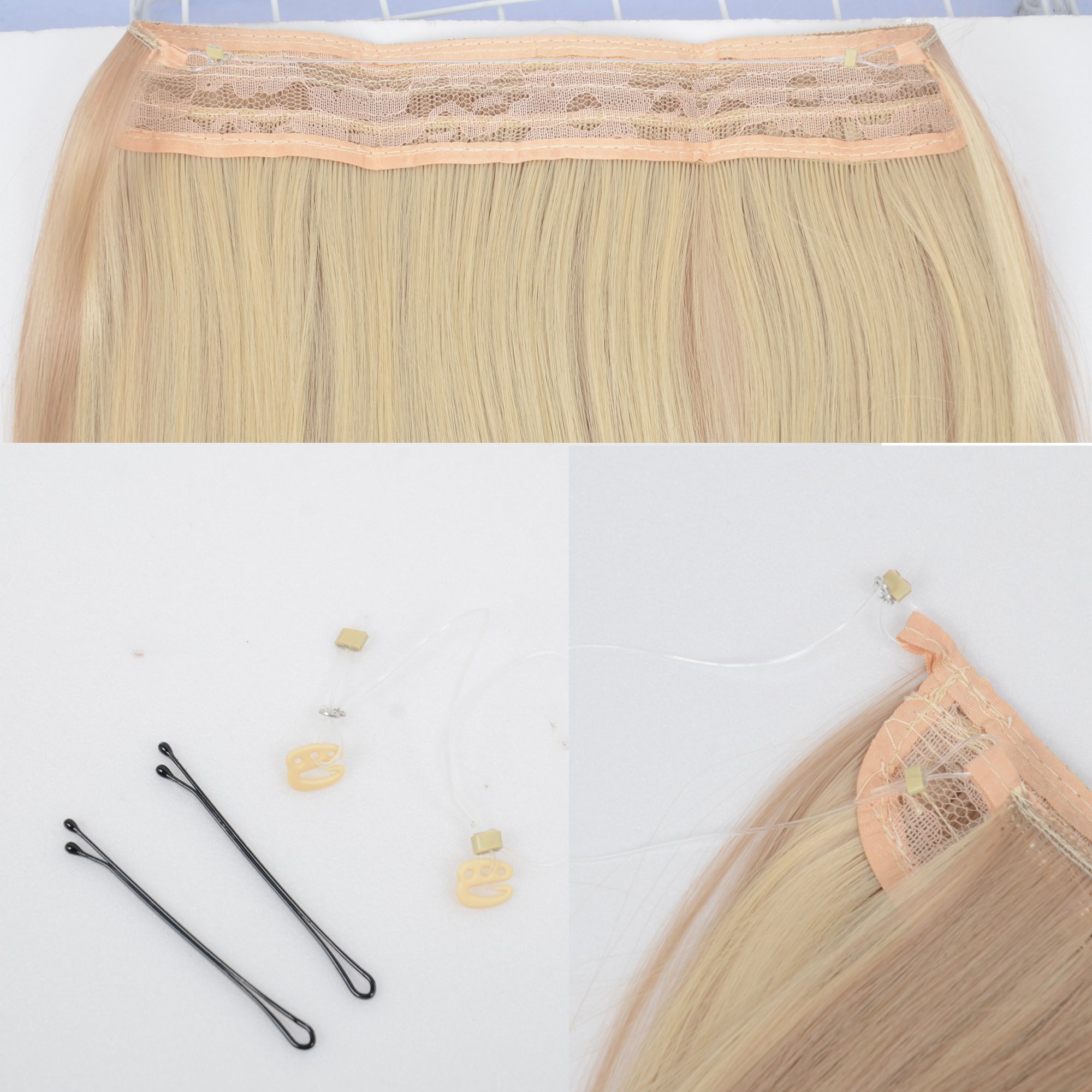 Longe Straight Natural Hair Extensions One Piece Invisible Wire Hair Extensions with Clip ins 22Inch for Women