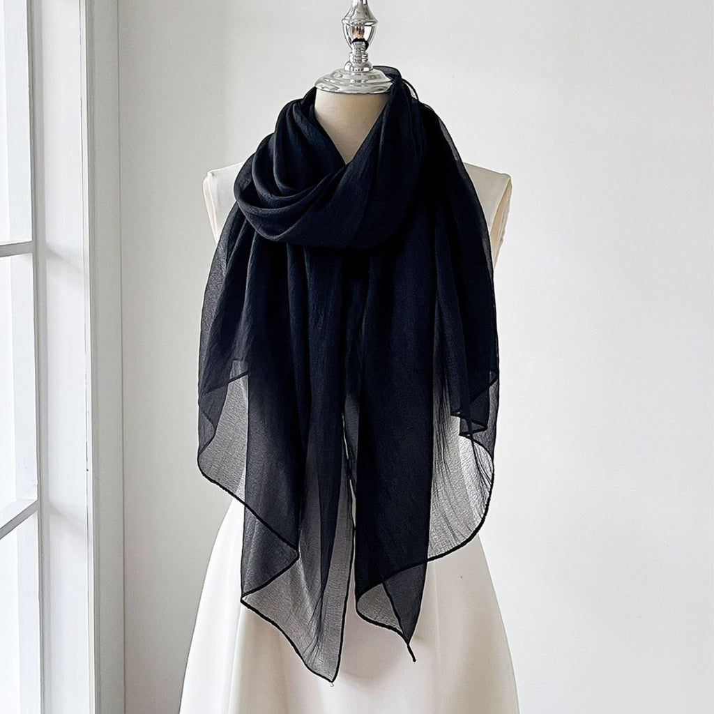 Lightweight Solid Color Fashion Scarf Elegant Long Wrap Shawl 70.5¡Á27.5 Inches