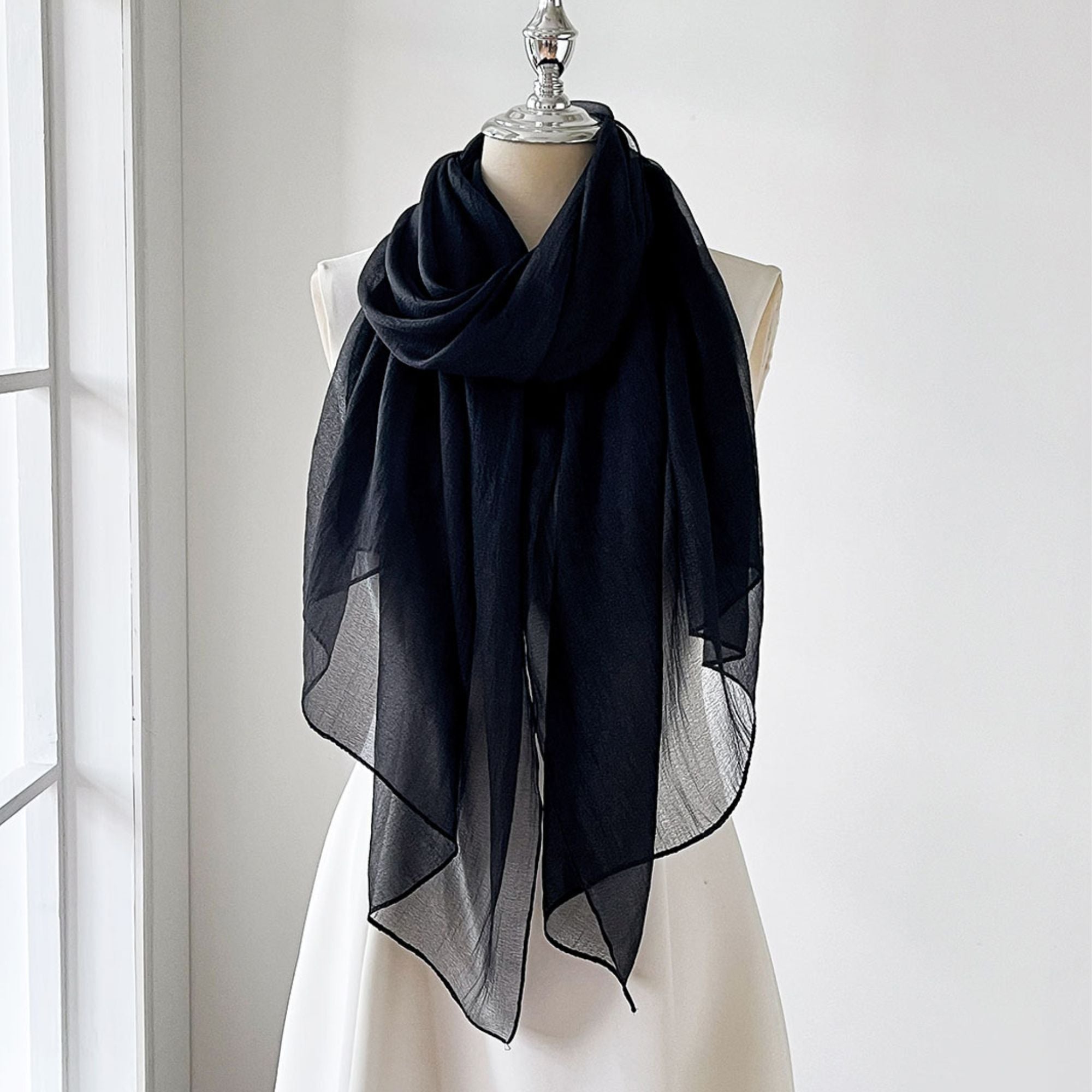 Lightweight Solid Color Fashion Scarf Elegant Long Wrap Shawl 70.5¡Á27.5 Inches