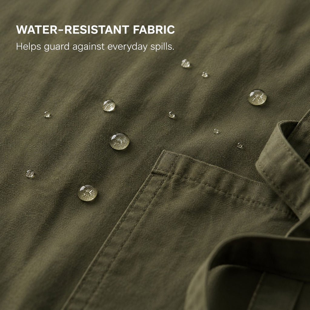 Water Resistant Cross Back Apron with Pockets and Waist Tie