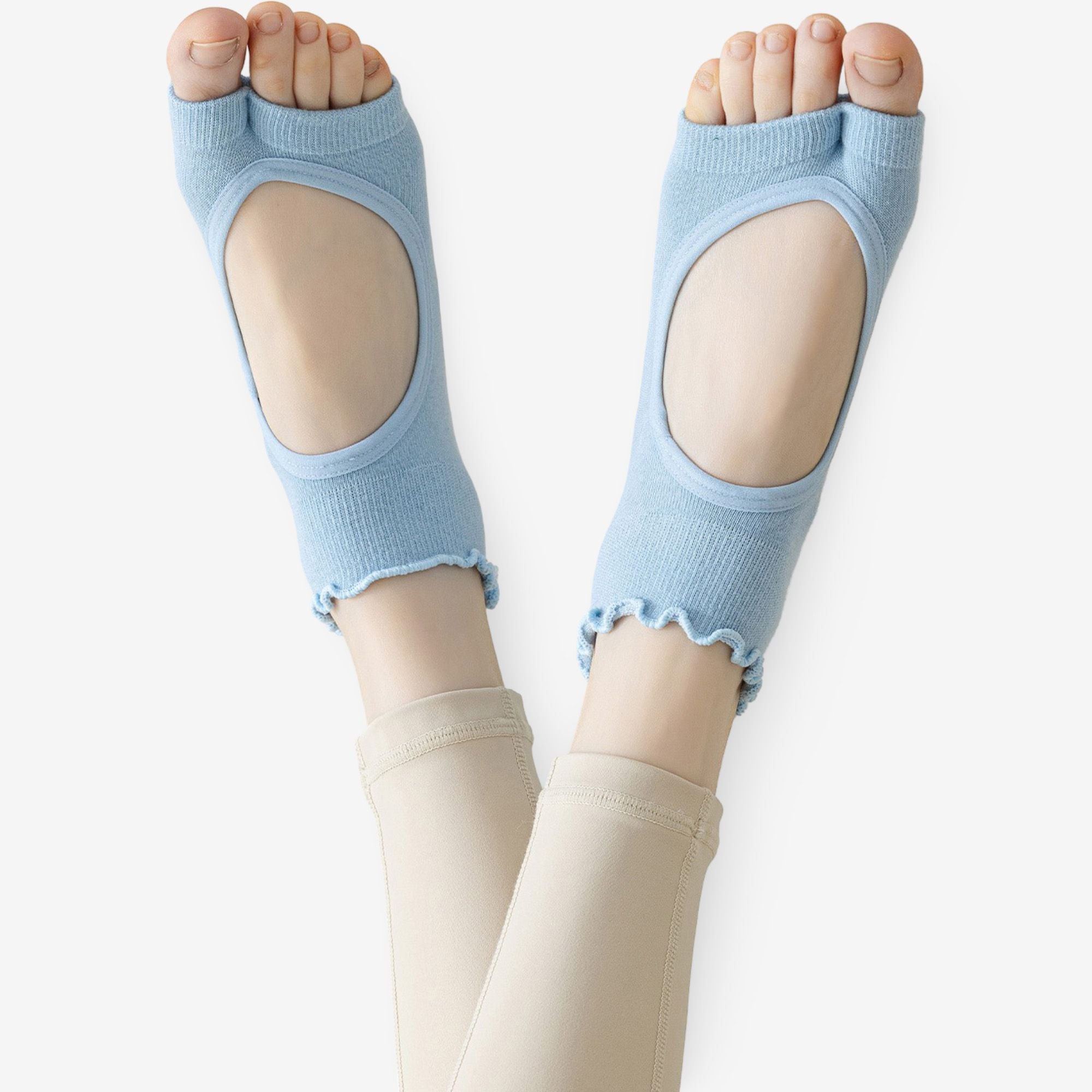 Candy Color Open-Back Yoga Socks for Women, Non-Slip Pilates & Indoor Exercise 3 Pack