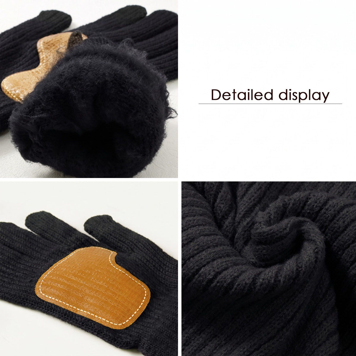3 Piece Ribbed Knit Beanie Scarf and Touchscreen Gloves Set