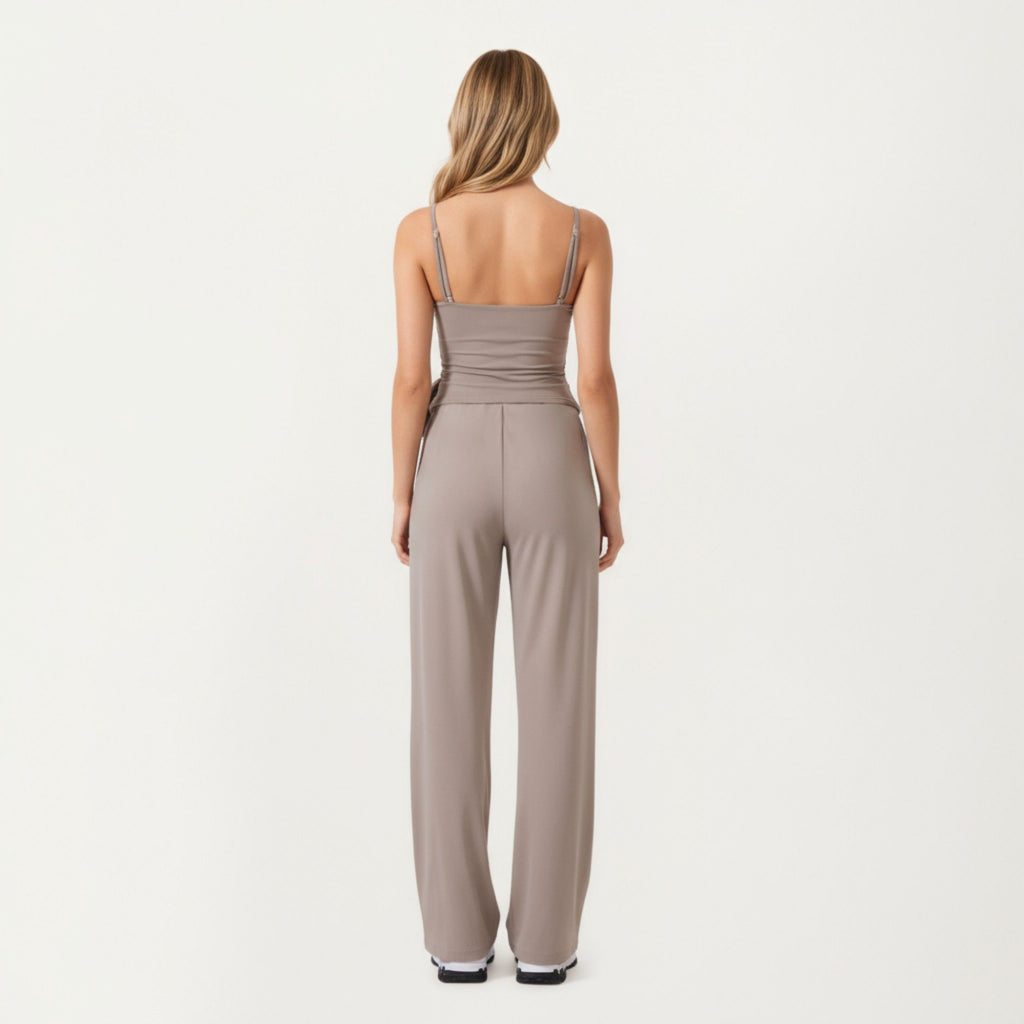 Anna-Kaci Active Women's High Waist Drawstring Wide Leg Sweatpants with Relaxed Fit