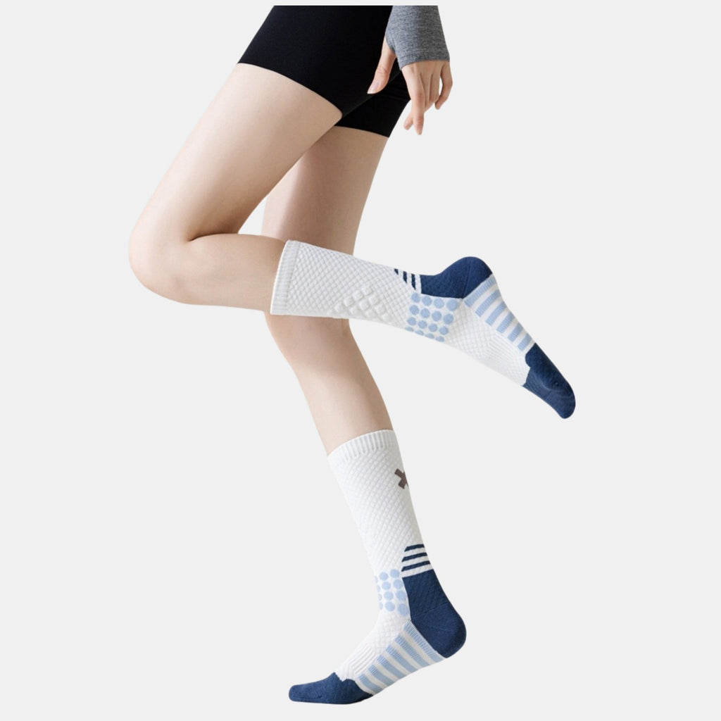Anna-Kaci Women's Reflective Cycling Socks with Night Visibility Design Padded Zones and Breathable Compression Fit