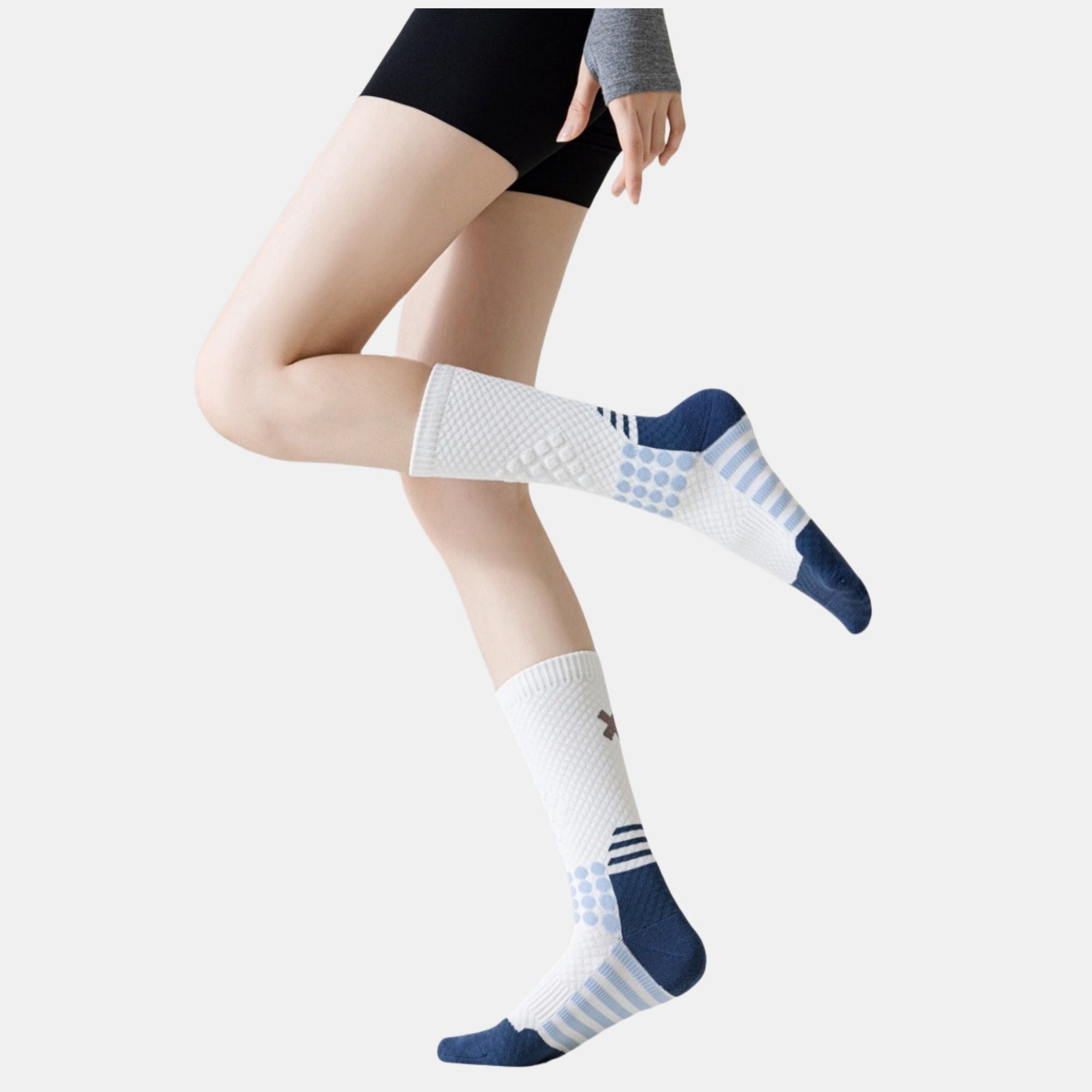 Anna-Kaci Women's Reflective Cycling Socks with Night Visibility Design Padded Zones and Breathable Compression Fit