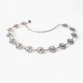 Anna-Kaci Women's Floral Metal Chain Belt with Adjustable Link and Drop Detail 45.5in