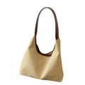 Canvas Shoulder Bag with Magnetic Closure and Fixed Strap