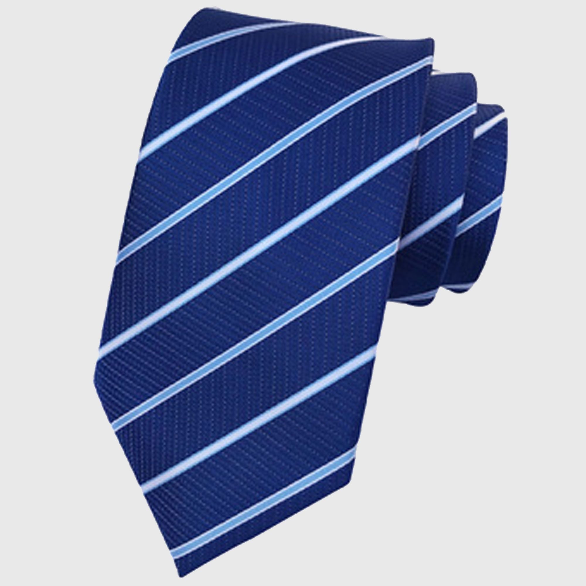 Anna-Kaci Men's Polyester Filament Tie with Striped Texture - Formal/Casual Necktie for Business, Weddings & Daily Wear