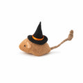 Halloween Witch Mouse Cat Toy with Soft Plush Body and Rope Tail