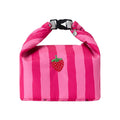 Anna-Kaci Insulated Lunch Bag with Adjustable Buckle Handle Pink Striped Reusable Thermal Food Tote