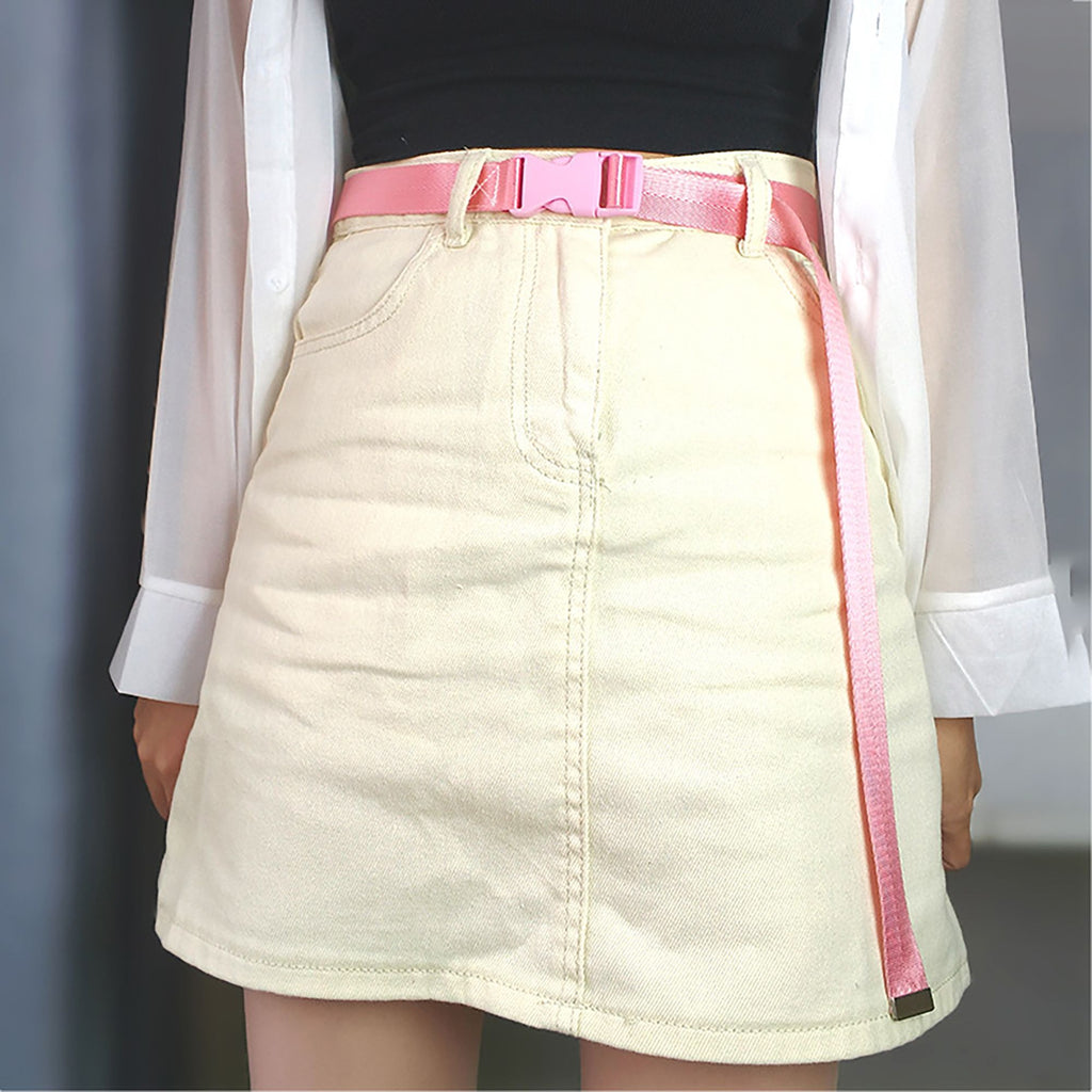 Anna-Kaci Women's Nylon Belt - Quick-Release Buckle Adjustable Waist Belt for Casual & Outdoor Styling