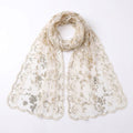 Sequin Shawl Wrap Sheer Mesh Evening Cover Up 75*23.5 Inches
