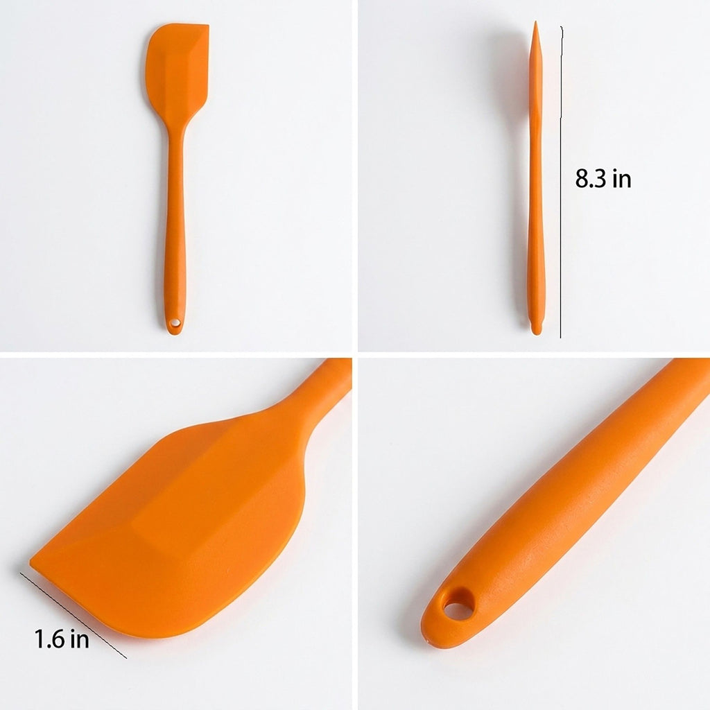 3-Piece Silicone Spatula Set with Handles, Flexible and Durable Kitchen Tools for Cooking and Baking
