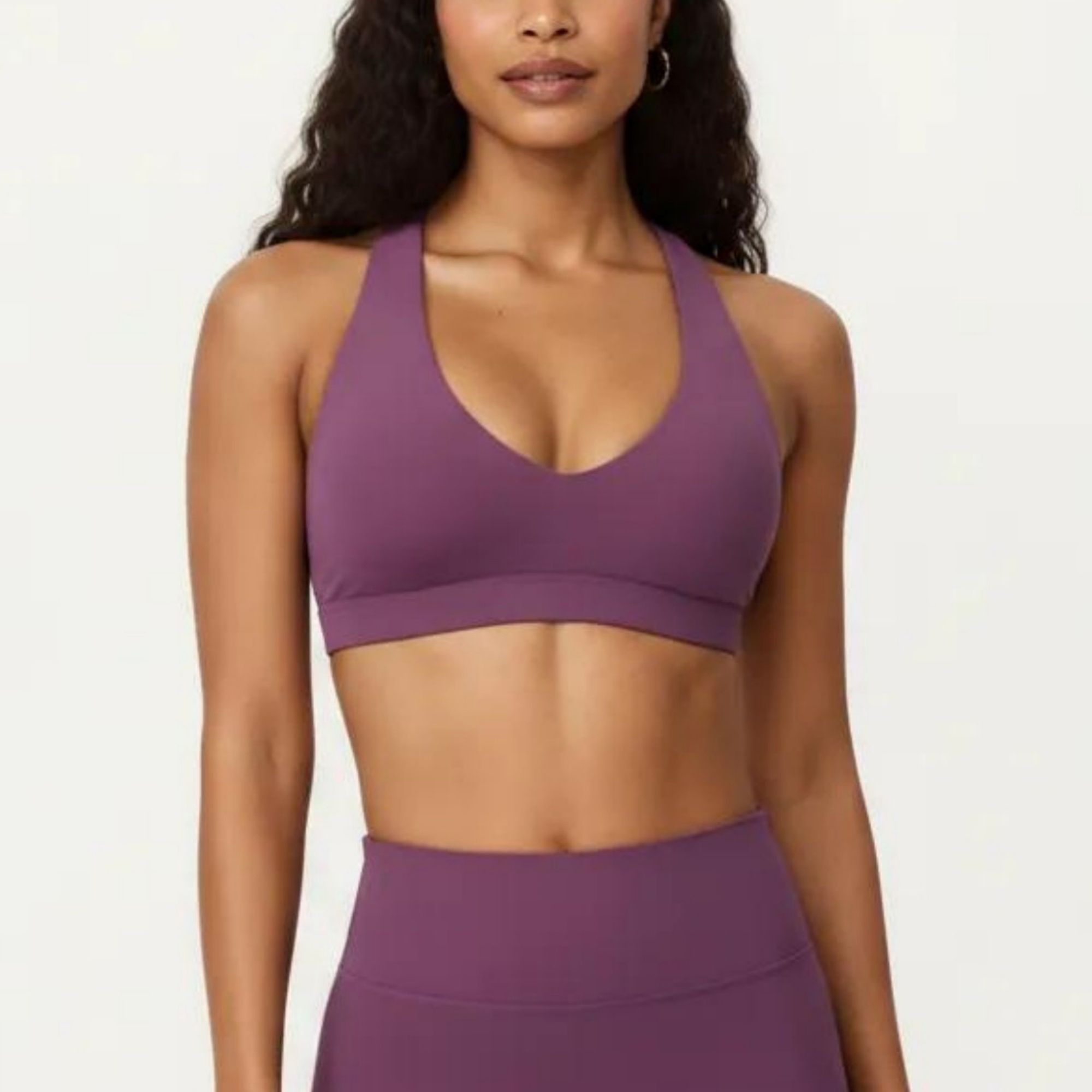 Anna-Kaci Active Women's Racerback Sports Bra with Scoop Neck and Open Back Cutout Design