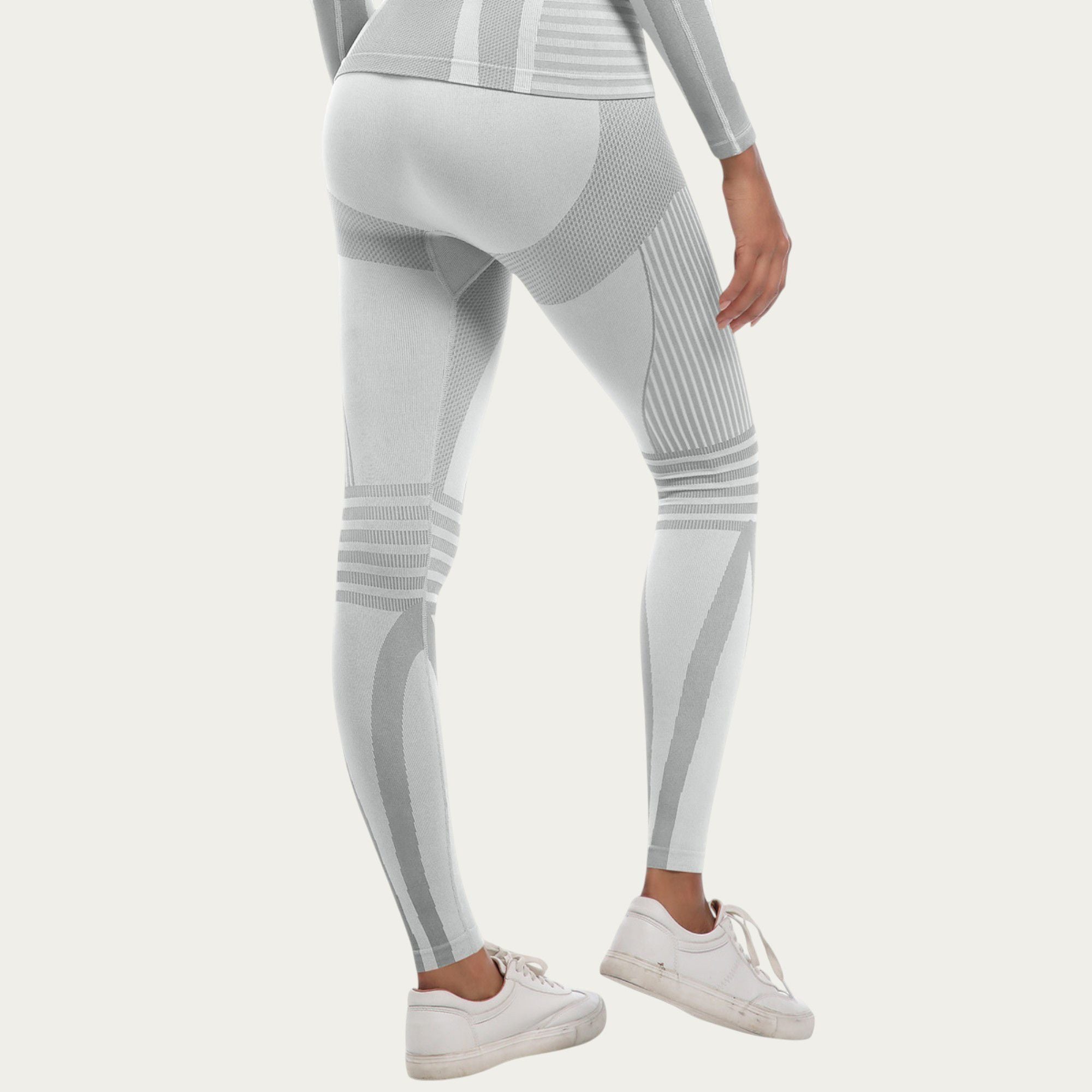Anna-Kaci Active Women's Seamless High Waist Ribbed Leggings with Sculpting Contour Panels and Compression Fit