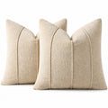 2 Pack Solid Textured Throw Pillow Covers 18 x 18 Inch with Hidden Zipper