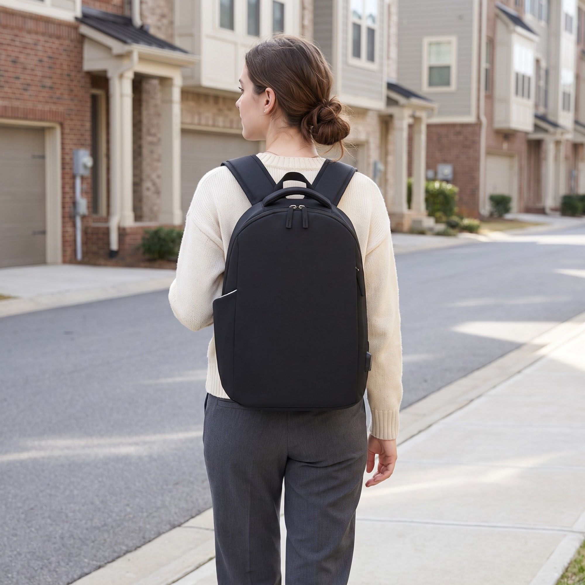 Essential Minimalist Laptop Backpack -  Commuter Daypack for Office, School, and Travel