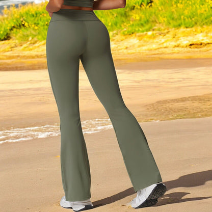 Flared High Waist Yoga Pants for Activewear and Everyday Comfort