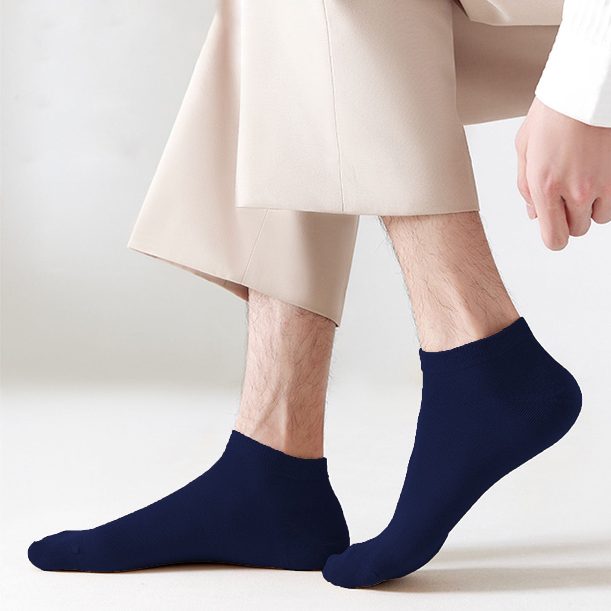 Anna-Kaci Men's Ankle - Length 6pk Comfort Casual Cotton Socks