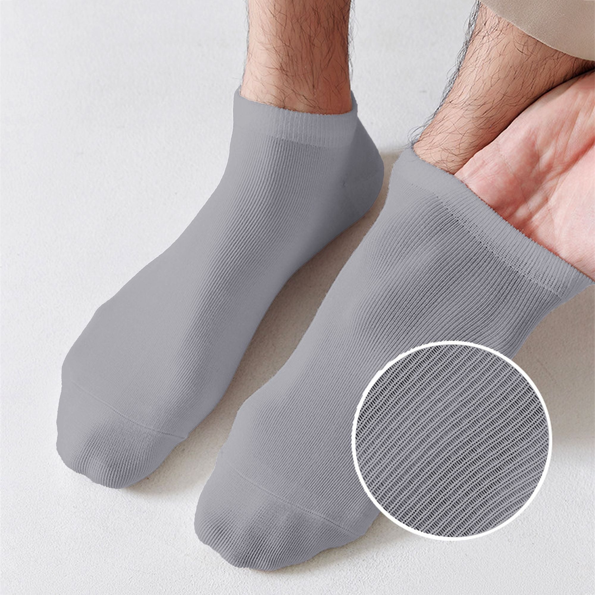 Anna-Kaci Men's Ankle - Length 6pk Comfort Casual Cotton Socks