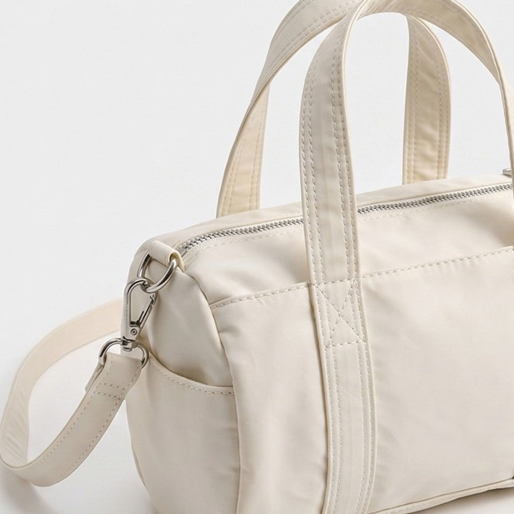 Mini Barrel Satchel Bag with Detachable Crossbody Strap