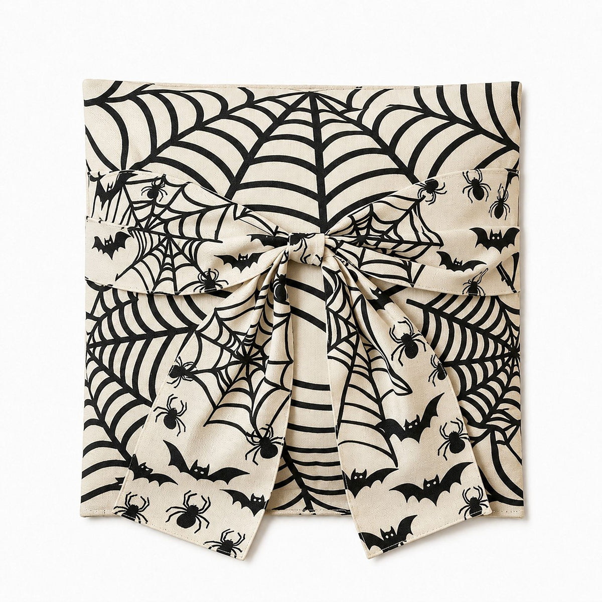 Halloween Throw Pillow Cover with Decorative Bow 18 x 18 Inch