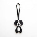 Puppy Dog Bag Charm with Faux Leather Strap