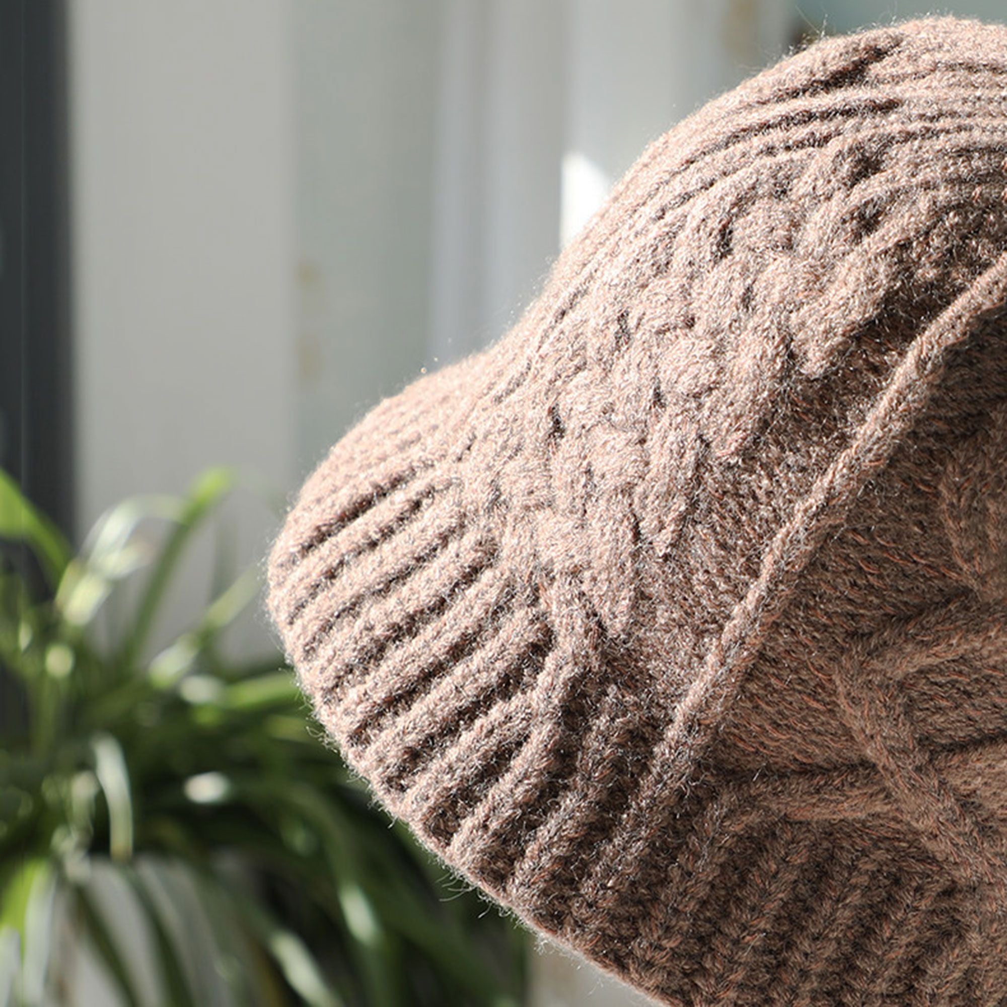Anna-Kaci Women's Cable-Knit Bucket Hat - Soft Winter Hat for Casual Daily Wear