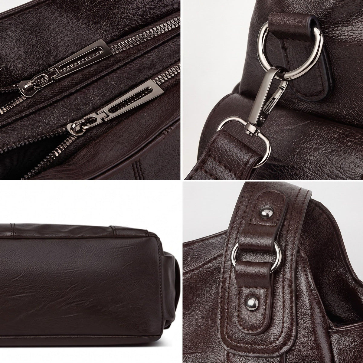 Large Shoulder Tote Bag with Multiple Pockets