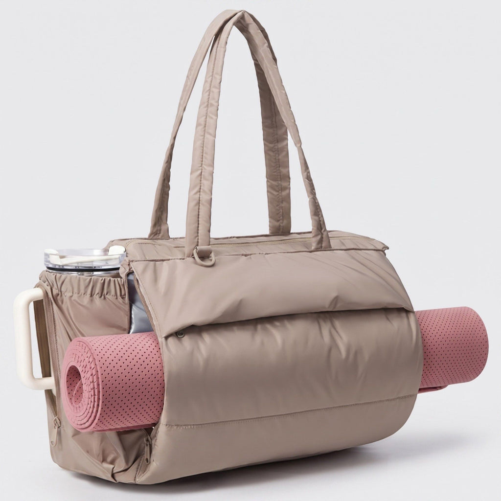 Oversized Padded Tote Bag with Multi Outer Pockets and Long Padded Shoulder Straps 16.5x6.1x13in
