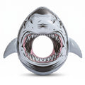 Shark-Shaped Inflatable Pool Float with Tail Design Durable PVC Swim Ring Float for Pool Beach Lake 34x34.2in