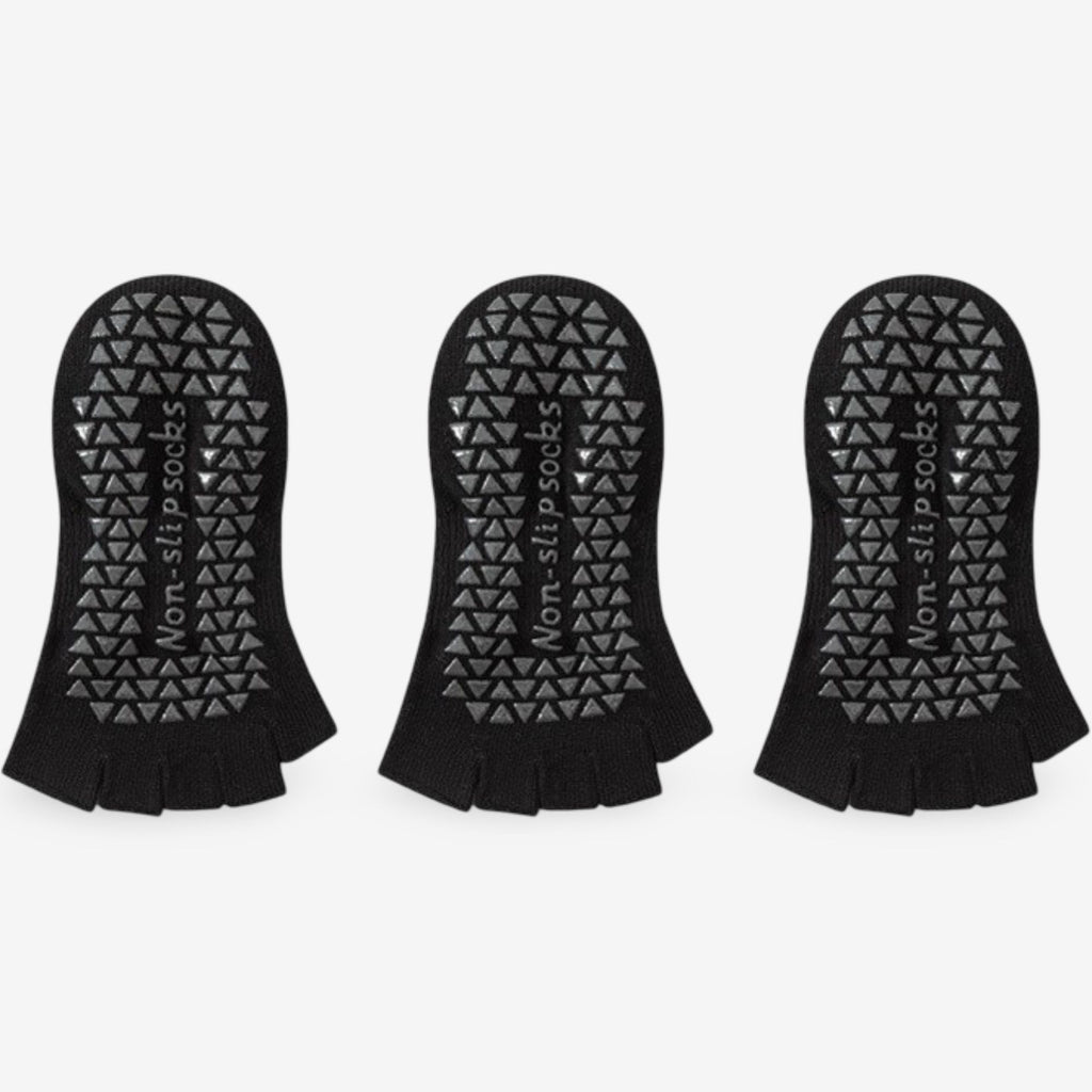 Toe Socks for Yoga Pilates Non-Slip Grip 3 Pack