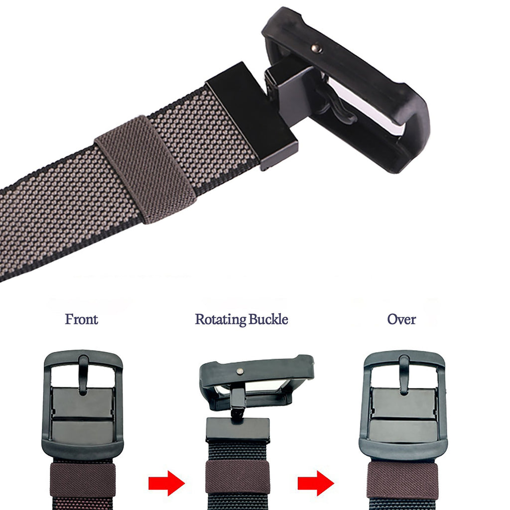 Anna-Kaci Women's Reversible Belt - Adjustable Military-Style Belt with Stainless Steel Buckle