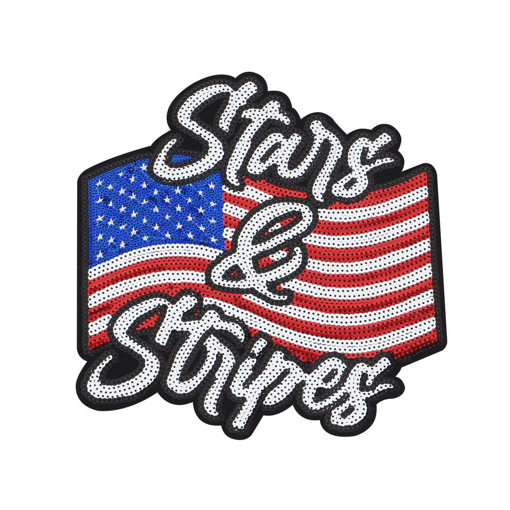 Independence Day Sequin American Flag Iron On Patch Glitter Patriotic USA 4th of July Craft Sewing Embroidery Clothing Patch Decoration