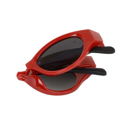 Anna-Kaci Women's Retro Y2K Futuristic Folding Sunglasses UV400 protection