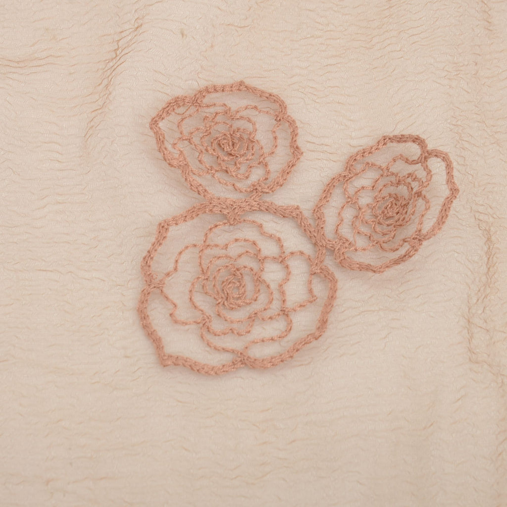 Anna-Kaci Women's Sheer Lace Neck Scarf with Embroidered Rose Floral Edging and Scalloped Trim Detail