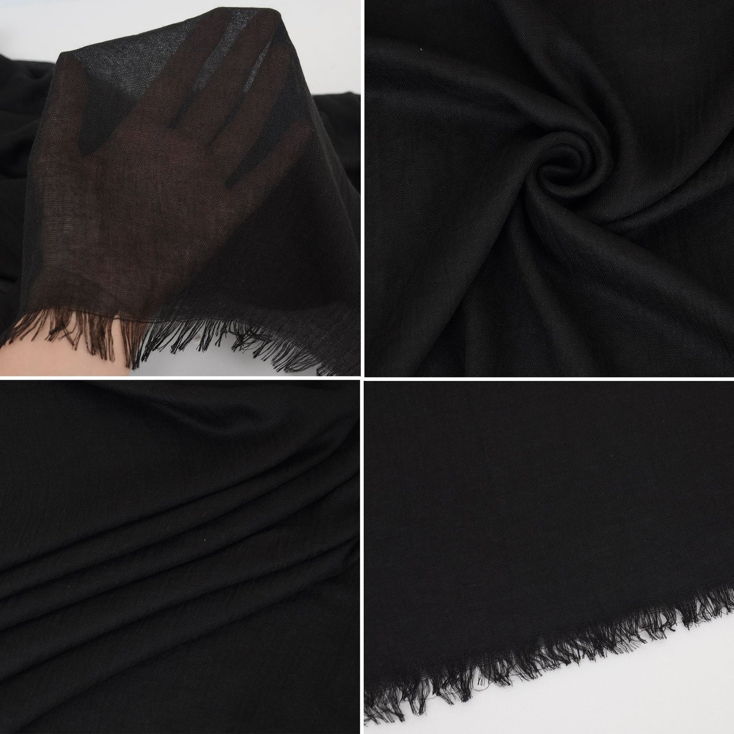 Anna-Kaci Lightweight Solid Cotton Linen Scarf Large Long Gauze Beach Wrap Shawl 78 Inches