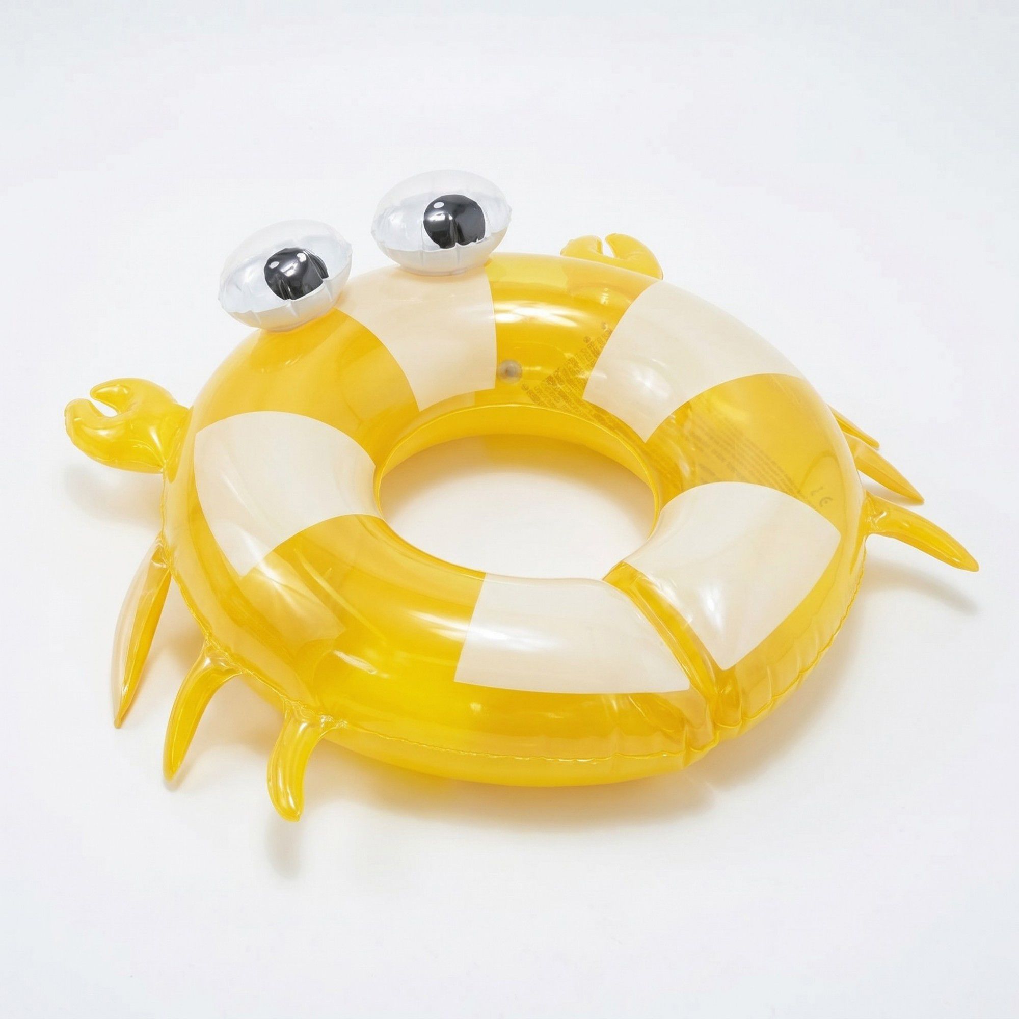 Kids Inflatable Crab Pool Ring with 3D Eyes and Claw Details