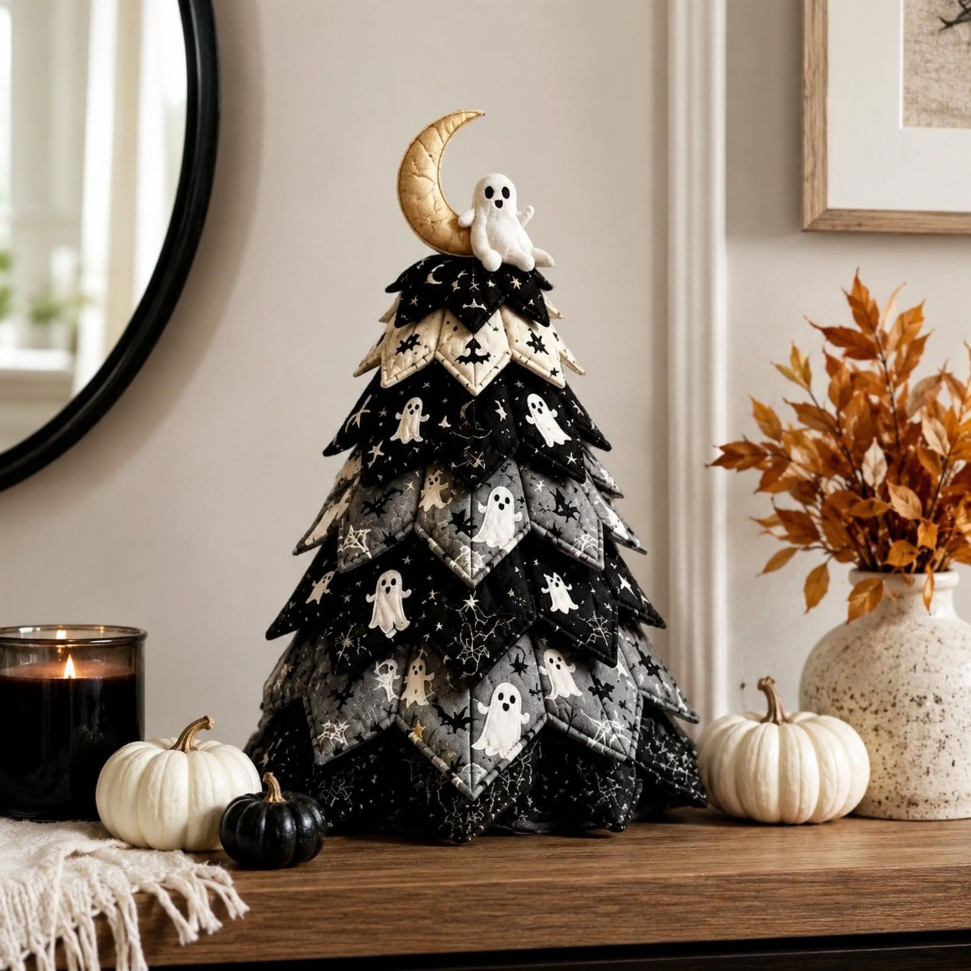 Handmade Halloween Witch Tree Sewing Kit DIY Fabric Holiday Decoration