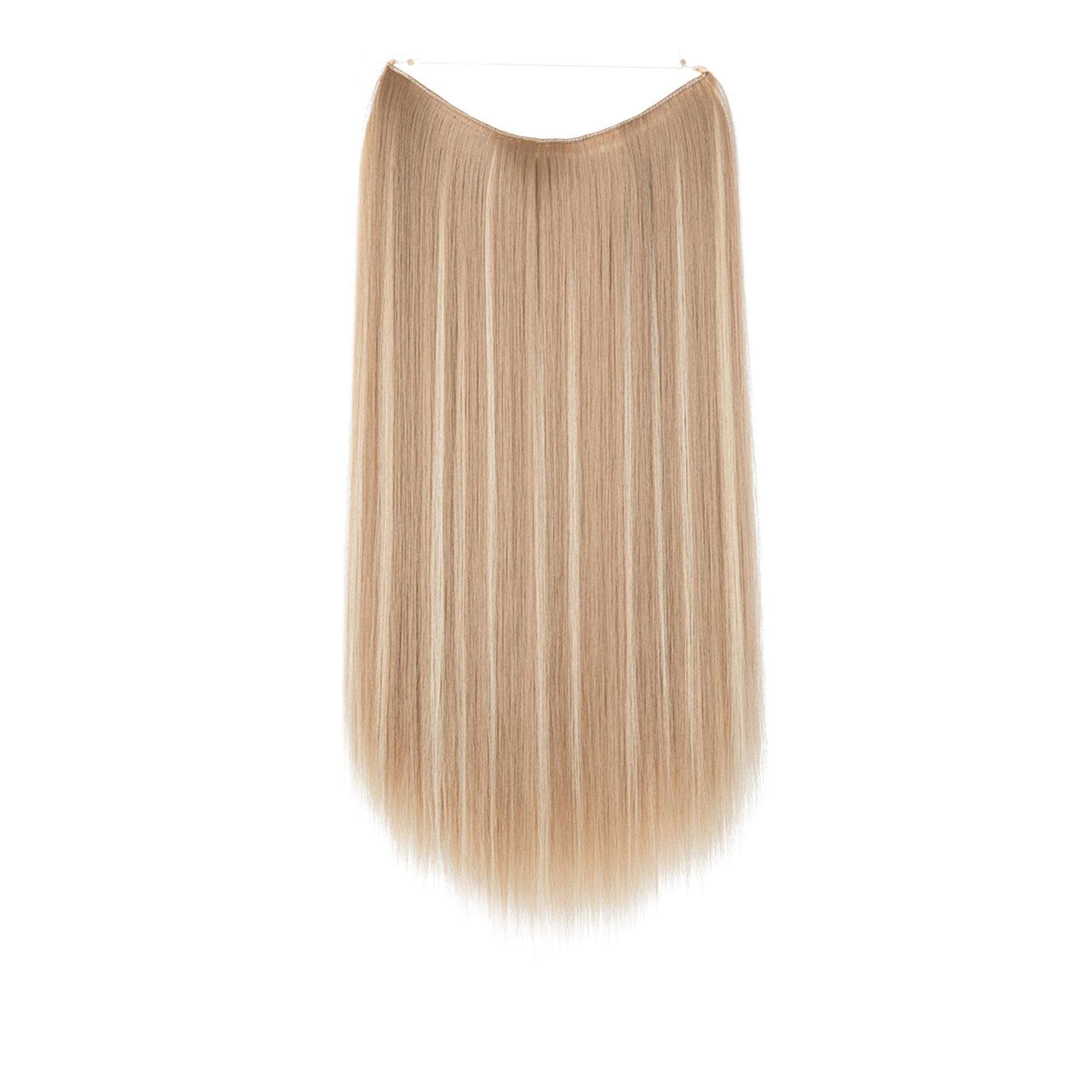 Longe Straight Natural Hair Extensions One Piece Invisible Wire Hair Extensions with Clip ins 22Inch for Women