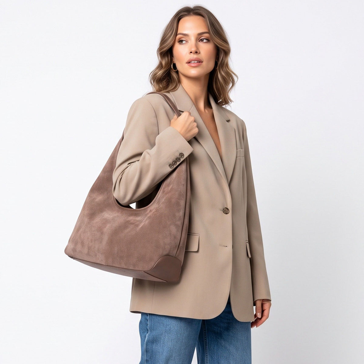 Large Hobo Shoulder Bag Oversized Everyday Tote Bag