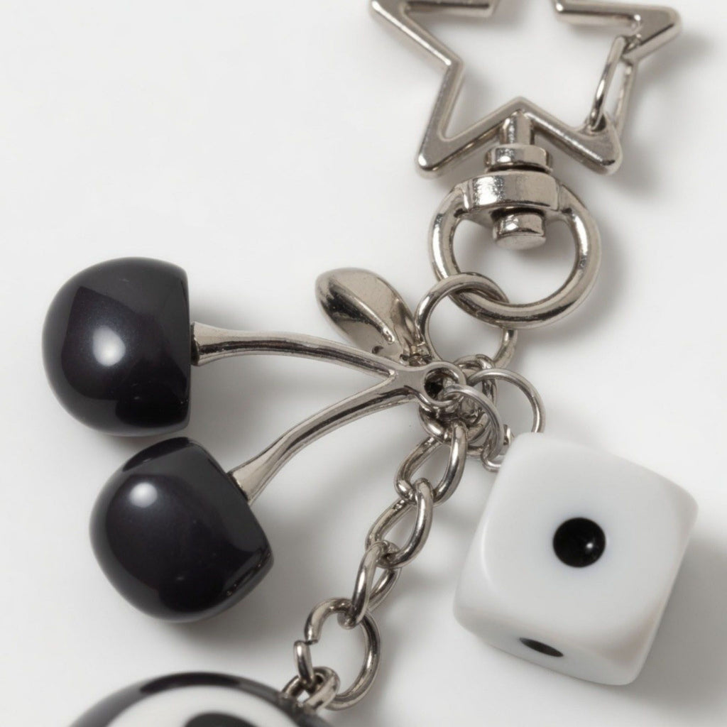 Dice Charm Keychain with Multi Dice Pendant Set Game Theme Bag Charm Key Ring Accessory