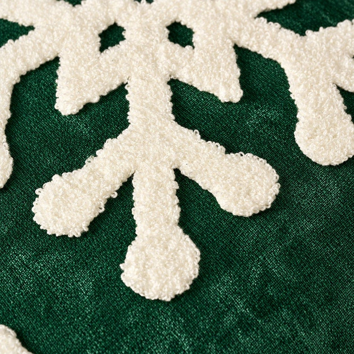Christmas Tufted Snowflake Throw Pillow Cover 18 x 18 Inch Holiday Decor